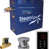 SteamSpa Sentry Series 240V Steam Shower Generator – Touchscreen Control & Auto Drain for a Luxurious Home Spa - Chrome