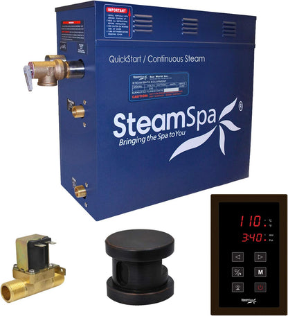 SteamSpa Sentry Series 240V Steam Shower Generator – Touchscreen Control & Auto Drain for a Luxurious Home Spa