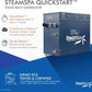 SteamSpa Sentry Series 240V Steam Shower Generator – Touchscreen Control & Auto Drain for a Luxurious Home Spa