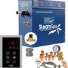 SteamSpa Premium Bundle 240V Steam Sauna Generator – Touch Pad Control, Auto Drain & Quick Install Kit - Brushed Nickel