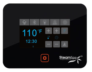 Black Series Wifi and Bluetooth Steam Bath Controller in Black