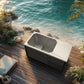 Luxury Cedar Oval Cold Plunge Tub with Stainless Steel Interior, Dual Covers, Easy Drainage, Steps & Headrest Included