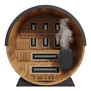 Finnmark Infrared and Traditional Cedar Combination Barrel Sauna FD-6