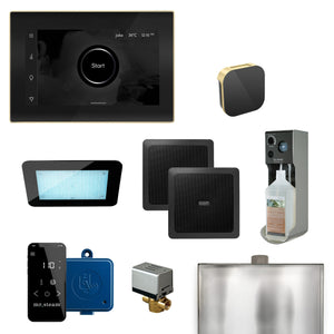 XDream Programmable Steam Generator Control Kit with iSteamX Control and Aroma Glass Steamhead in Black Satin Brass