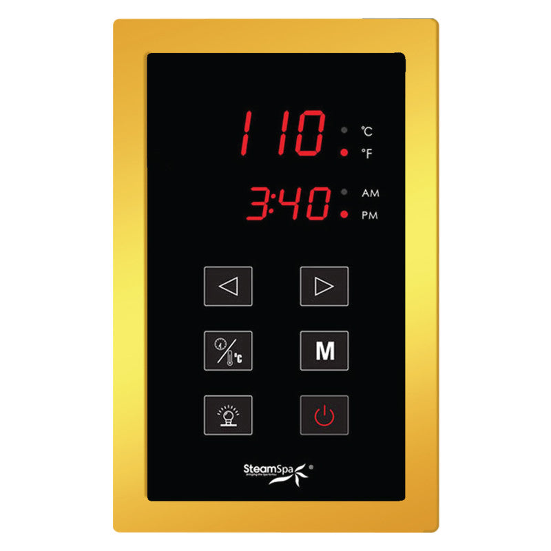 SSD-STPGD - SteamSpa Touch Panel Control System in Brushed Gold