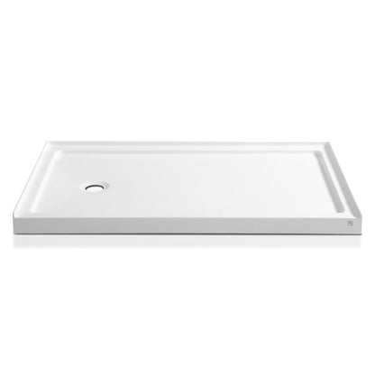 SB-AZ007WL-R - ANZZI Athens Series 60 in. x 36 in. Shower Base in White