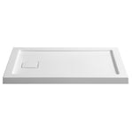 SB-AZ015WV - ANZZI Forum Base Series 48 in. L x 32 in. W Alcove Shower Shower Pan Base with Reversible Drain in Glossy White Marine Acrylic