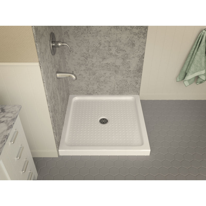 SB-AZ010WN-R - ANZZI 38 in. x 38 in. Shower Base in White