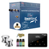 Oasis Series Steam Bath Generator with Continuous Steam Fully Wireless Control and Auto-Drain - Polished Chrome