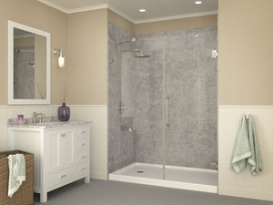 Colossi Base Series 60 in. L x 36 in. W Alcove Shower Shower Pan Base with Left Drain in Glossy White Marine Acrylic