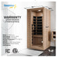 SteamSpa Lucia 1- Person Indoor Hemlock Wooden Carbon FAR Infrared Home Sauna Room with LED Touch Control Panel and Heater