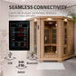 SteamSpa Mauritius 5-Person Carbon FAR Infrared Hemlock Wooden Indoor Home Sauna Room with LED Touch Control Panel