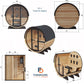 Finnmark Infrared and Traditional Thermo-Aspen Combination Barrel Sauna FD-7