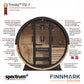 Finnmark Infrared and Traditional Thermo-Aspen Combination Barrel Sauna FD-7