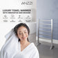 Naple Series 6-Bar Aluminum Wall Mounted/Free Standing Electric Towel Warmer Rack with Leg Attachment in Matte Finish