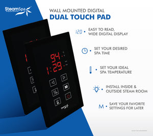 Oasis Series Steam Bath Generator with Continuous Steam, Quick Start, and Auto Drain Technology