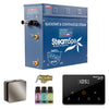 Oasis Series Steam Bath Generator with Wireless Control, QuickStart Technology, and Continuous Steam Output - Brushed Nickel