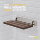 SteamSpa Kind 20 in. Teak Wall Mounted Folding Shower Seat