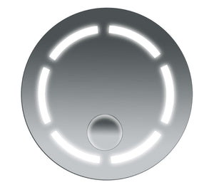 26 in. W x 26 in. H Round Open and Frameless Fog Resistant Wall Mount Bathroom Mirror with Fluorescent Lights