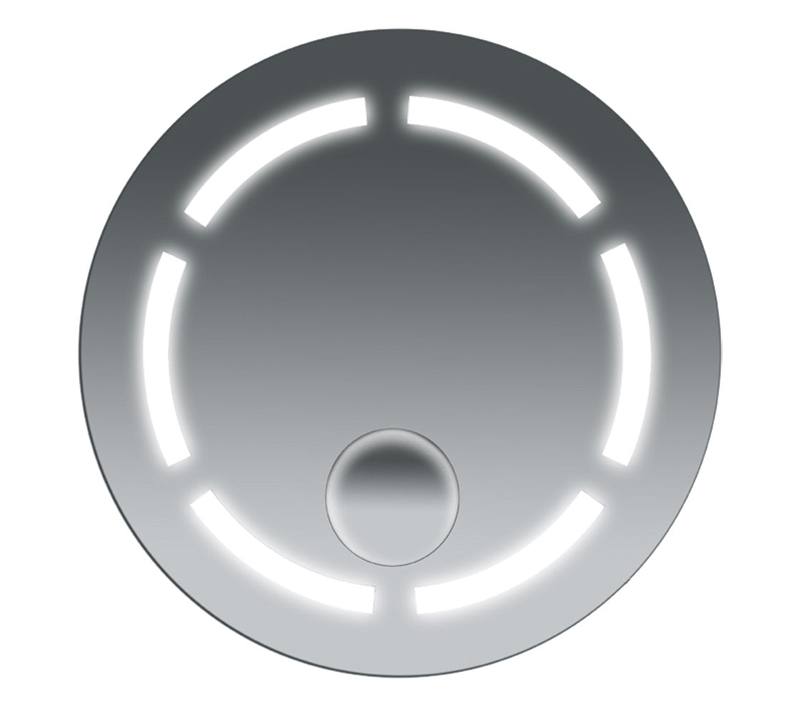 26 in. W x 26 in. H Round Open and Frameless Fog Resistant Wall Mount Bathroom Mirror with Fluorescent Lights