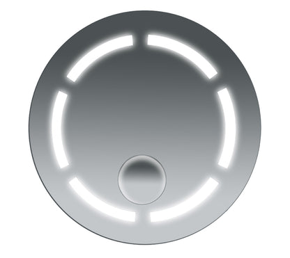 26 in. W x 26 in. H Round Open and Frameless Fog Resistant Wall Mount Bathroom Mirror with Fluorescent Lights