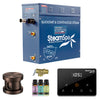 Oasis Series Steam Bath Generator with Wireless Control, QuickStart Technology, and Continuous Steam Output - Oil Rubbed Bronze