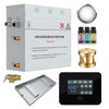 Contractors Series Steam Bath Generator with Quickstart, Digital Touchpad, Auto-Drain, and Aroma Steamhead - Gold