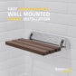 SteamSpa Wall Mounted Shower Bench