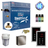Royal Series Steam Bath Generator with Continuous Steam, Dual Touch Control, Chroma Lighting, Auto Drain & Water Filter - Brushed Nickel