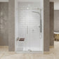 Kind 20 in. Teak Wall Mounted Folding Shower Seat