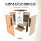 Viti 2- Person Indoor Hemlock Wooden Carbon FAR Infrared Home Sauna Room with LED Touch Control Panel and Heater