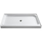 SB-AZ03CD - ANZZI Tiers Base Series 32 in. L x 60 in. W Alcove Shower Shower Pan Base with Center Drain in Glossy White Marine Acrylic