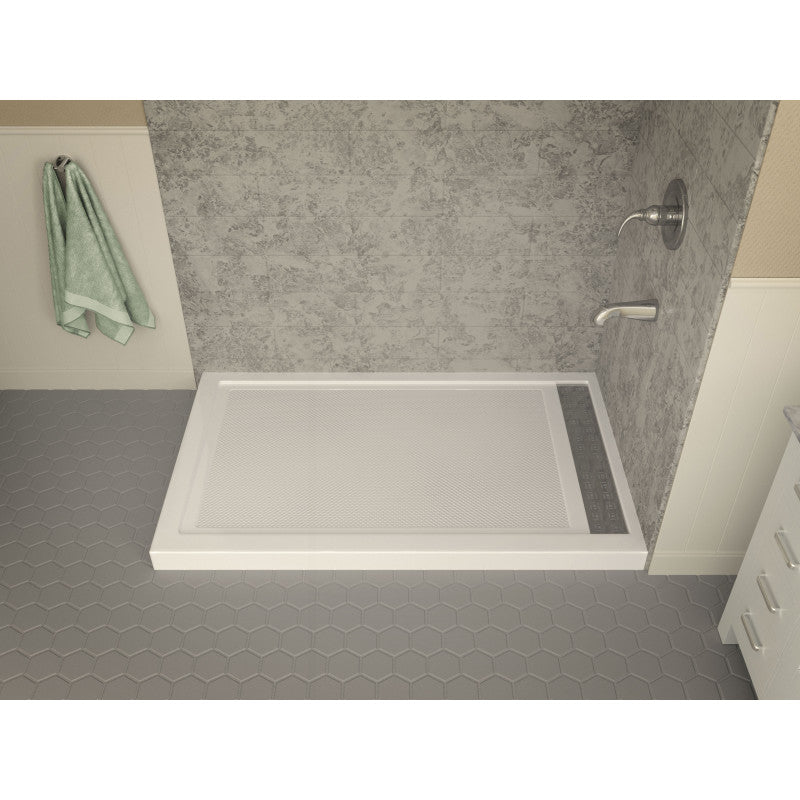 SB-AZ012WR-R - ANZZI Orchard Series 60 in. x 36 in. Shower Base in White