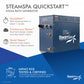 SSDR-D-1050 - SteamSpa 10.5kW QuickStart Steam Bath Generator with Dual Tank Continuous Steam Output Design and Quiet Quick Start Technology