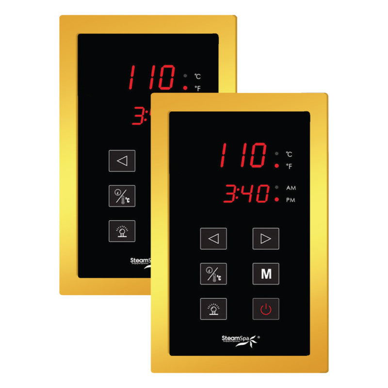 DTPGD - SteamSpa Dual Touch Control Panel in Brushed Gold