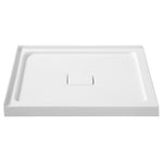 SB-AZ009WH-R - ANZZI 36 in. x 36 in. Double Threshold Shower Base in White