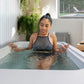 Iroquois 67 in. 1-Person Mono-Jet All-in-One Cold Plunge Ice Bath/Hot Tub with Built-in Chiller/Heater in Chestnut