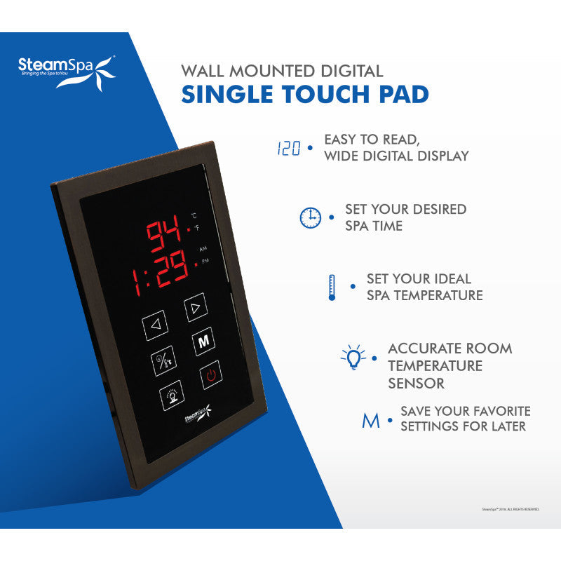 SSD-STPOB - SteamSpa Touch Panel Control System in Oil Rubbed Bronze