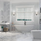 Tiers Base Series 32 in. L x 60 in. W Alcove Shower Shower Pan Base with Left Drain in Glossy White Marine Acrylic