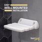 SteamSpa Wall Mounted Shower Seat in White