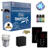 Royal Series Steam Bath Generator with Continuous Steam, Dual Touch Control, Chroma Lighting, Auto Drain & Water Filter - Matte Black