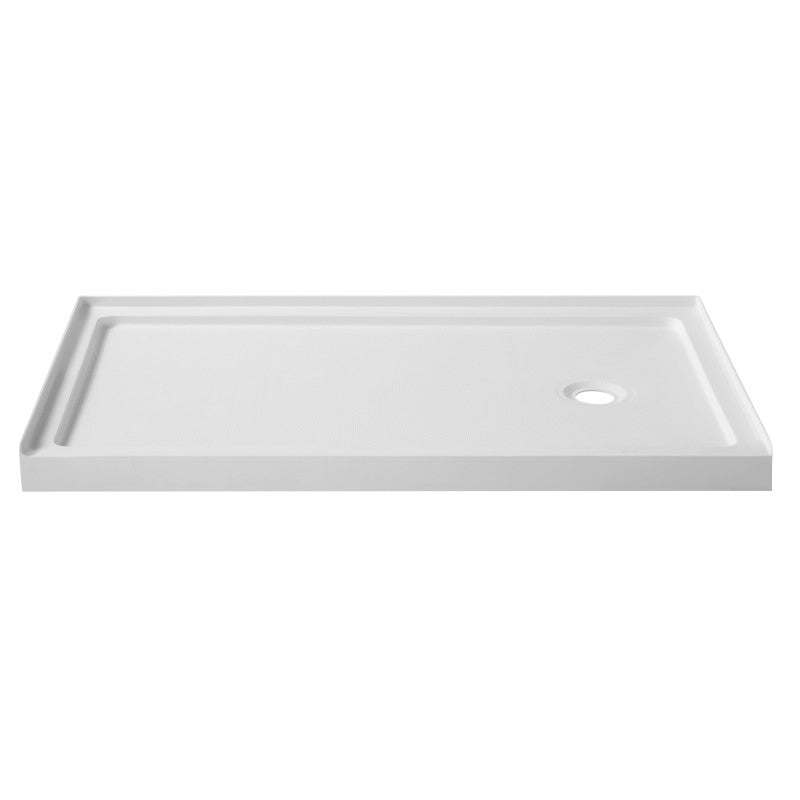 SB-AZ007WR - ANZZI Colossi Base Series 36 in. L x 60 in. W Alcove Shower Shower Pan Base with Right Drain in Glossy White Marine Acrylic