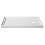 SB-AZ007WR - ANZZI Colossi Base Series 36 in. L x 60 in. W Alcove Shower Shower Pan Base with Right Drain in Glossy White Marine Acrylic