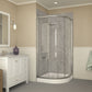 Randi Base Series 36 in. L x 36 in. W Corner Shower Shower Pan Base with Center Drain in Glossy White Marine Acrylic