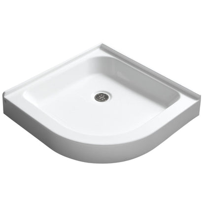 SB-AZ01RO-R - ANZZI 36 x 36 in. Neo-Round Double Threshold Shower Base in White