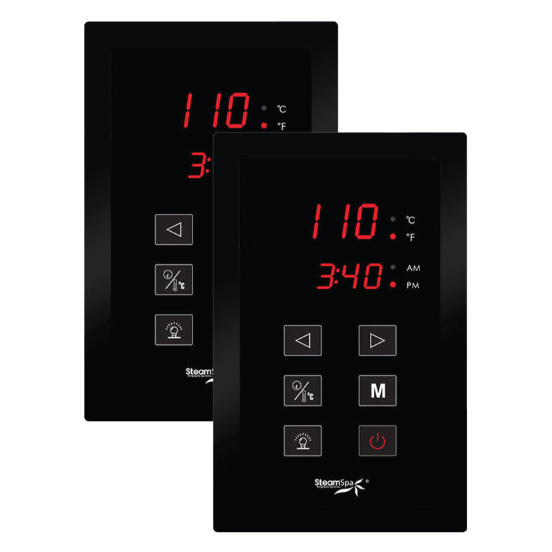 SSD-DTPMK - SteamSpa Dual Touch Control Panel in Matte Black