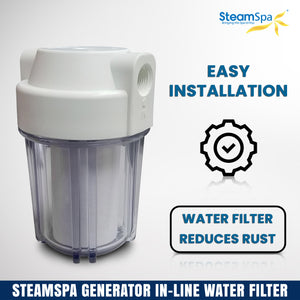 SteamSpa Generator In-Line Water Filter