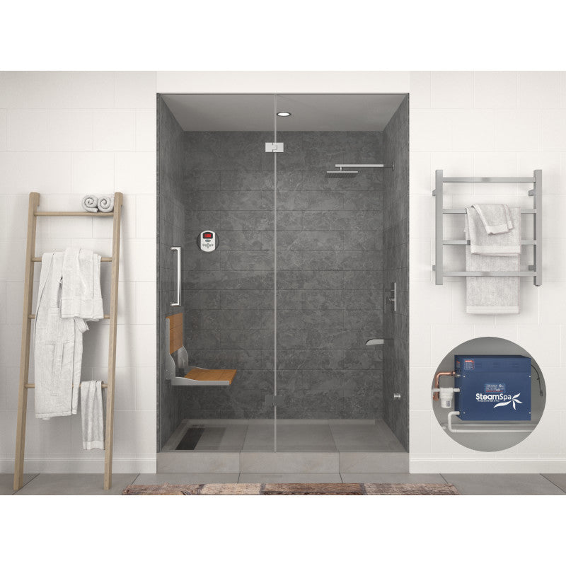 SSDR-D-900 - SteamSpa 9kW QuickStart Steam Bath Generator with Dual Tank Continuous Steam Output Design and Quiet Quick Start Technology