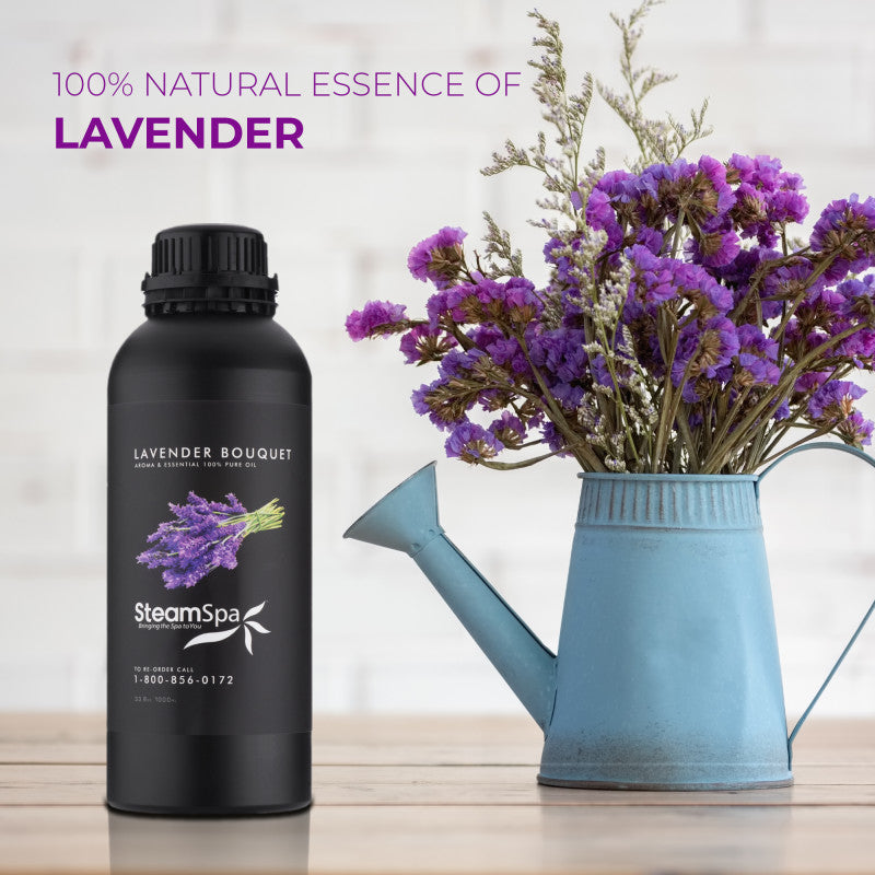 SSD-G-OILLAV1K - SteamSpa 100% Natural Essence of Lavender 1000ml Aromatherapy Bottle