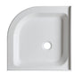 ANZZI Randi 32 in. L x 32 in. W Neo-Round Double Threshold Corner Shower Pan Base with Center Drain in White